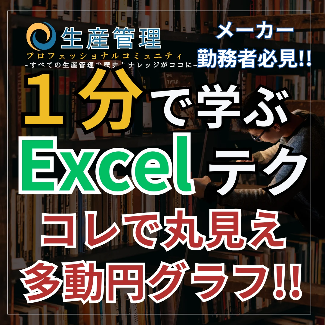 【Excel動画】これで丸見え!!多動円グラフ!!