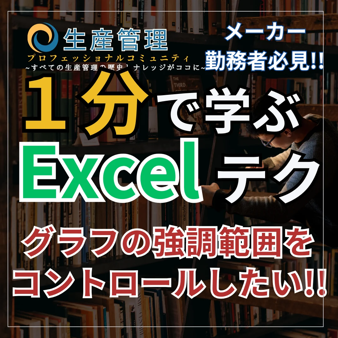 【Excel動画】グラフの強調範囲をコントロールしたい!!