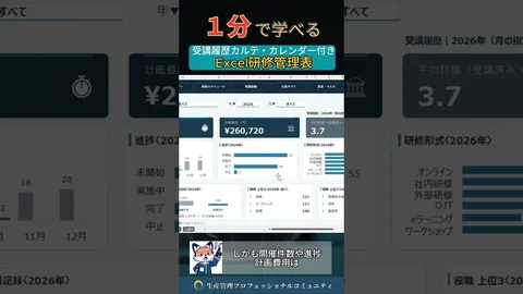 社員研修管理表テンプレのサムネイル